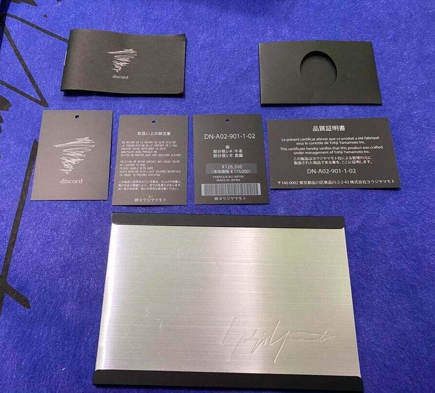 Discord Yohji Yamamoto Black Leather Silver 4-station Key Discord Yohji Yamamoto Black Leather Silver 4-station Key
