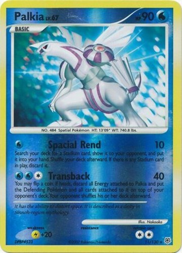 Palkia - 11/130 - Holo Rare - Reverse Holo LP, English Pokemon Diamond and Pearl