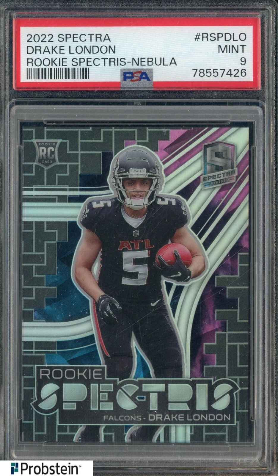 Drake London Panini Spectra Rookie Spectris #RSPDLO Nebula