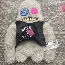 Fuggler Funny Ugly Monster Plush Gray Yeti Sasquatch Teeth Button Scary