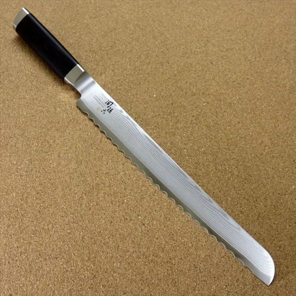 Japanese KAI SEKI MAGOROKU Kitchen Bread Knife 240mm 9.4 VG-10 Damascus JAPAN