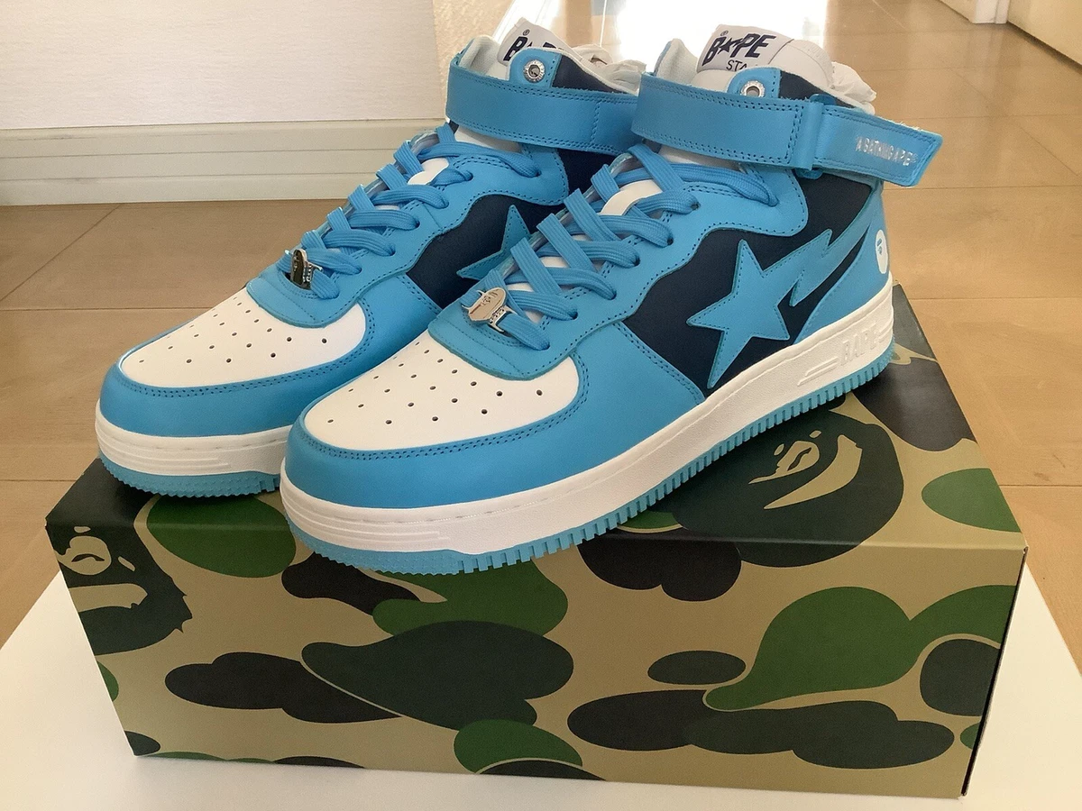 AUTHENTIC A BATHING APE BAPE BAPE STA MI #2 MENS US 13 SAX BLUE