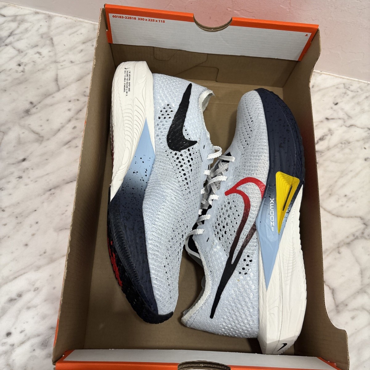 Nike Vaporfly Next% 3 Men\'s Size 10.5 Pure Platinum Psychic Blue Running Shoes Nike ZoomX VaporFly Next% 3  main image 2