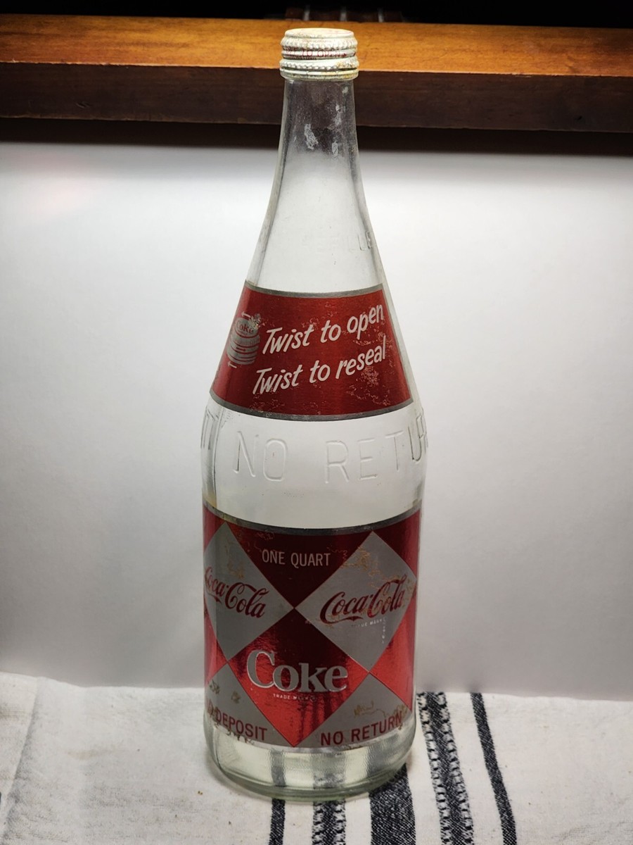 Large 1 Quart Diamond 1960s Coca Cola Coke Bottle FF4 | eBay