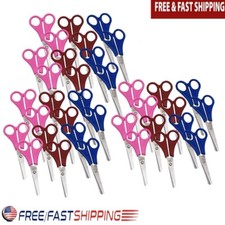 Children's Safety Scissors Blunt Tip Easy Grip Assorted Colors Pack of 36 New