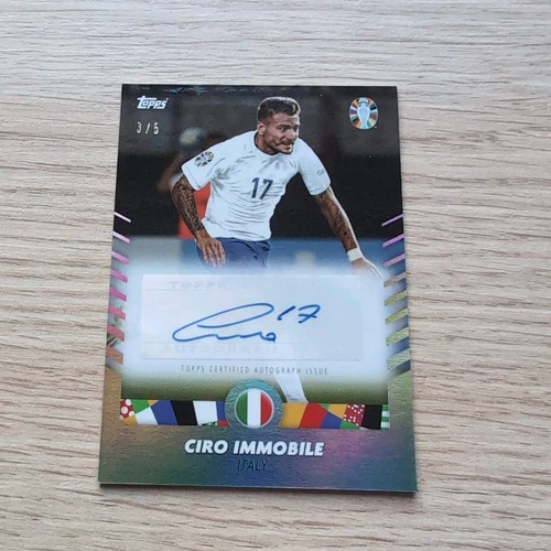 Ciro Immobile /5 Auto Topps 2024 UEFA Euro Mourinho Platinum Curated Set Italy