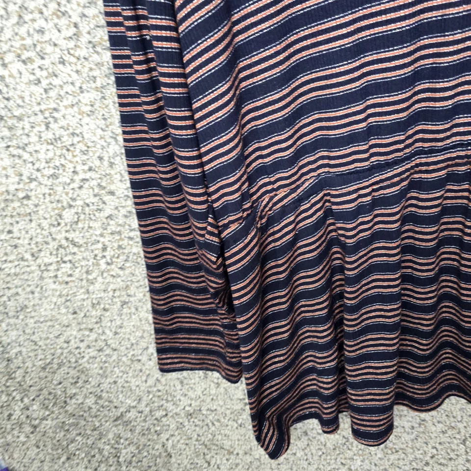 Top Lane Bryant para mujer Plus 26/28 azul a rayas tejido botón acento informal damas Foto 3 de 4