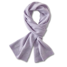 Light PURPLE Winter SCARF MUFFLER  faux RHINESTONES SPARKLY BLING Misses NWT