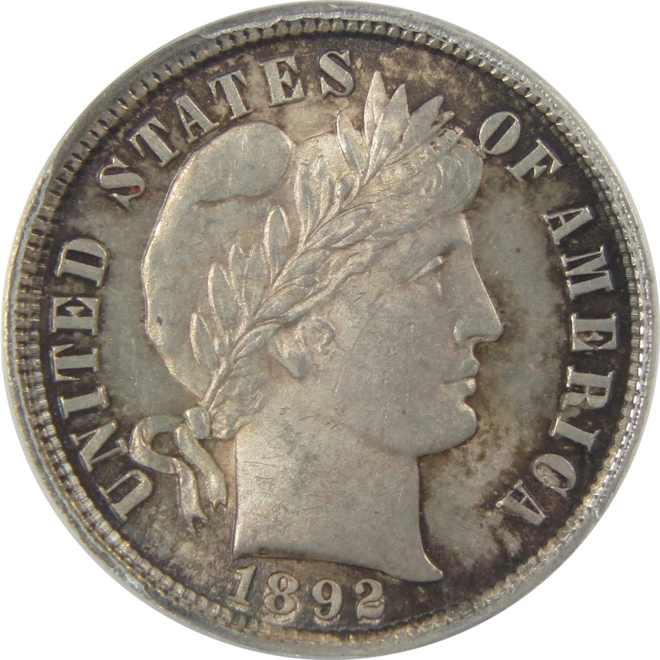 Moeda de 1892 Barber Dime MS 63 ANACS prata não circulada 10c SKU:I22164 - Imagem 3 de 4