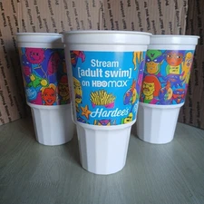 3 Adult Swim Hardees Carl’s Jr. Cups LOT Promotional