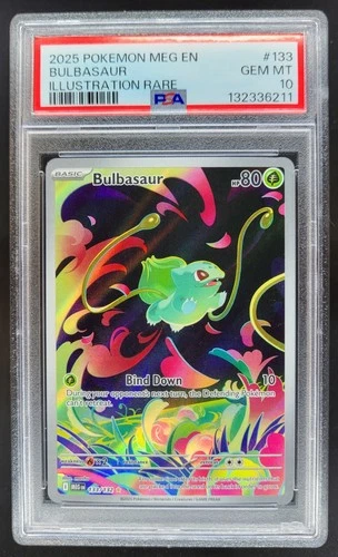 2025 Pokemon Mega Evolution Bulbasaur #133/132 Illustration Rare PSA 10 DD5