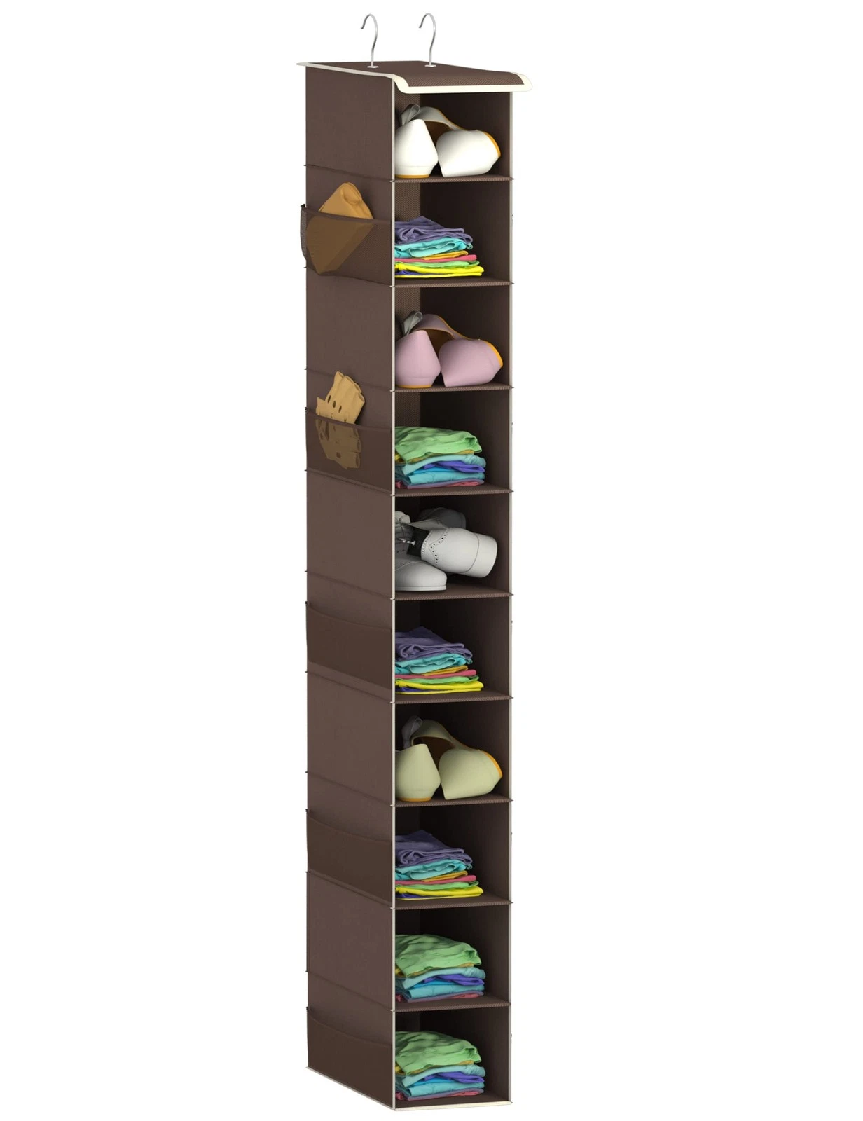 Shoe Organizer for Closet,10-Shelf Hanging Shoe Rack Organizer Closet Organiz...