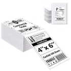 Perforated 500/Stack Commercial 4" x 6" FanFold Direct Thermal Shipping Labels