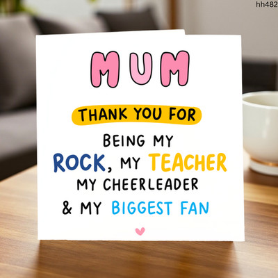 Geburtstagskarte Mama Danke, dass du mein Rock bist - Lustige Mama Grußkarte
