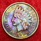 1900 Indian Head Cent Penny – Strong Detail – Better Grade Beautiful Toning #751