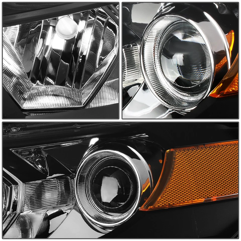 FOR 08-12 HONDA ACCORD BLACK HOUSING AMBER CORNER PROJECTOR HEADLIGHTS+TOOL SET — 第 3/4 张图片