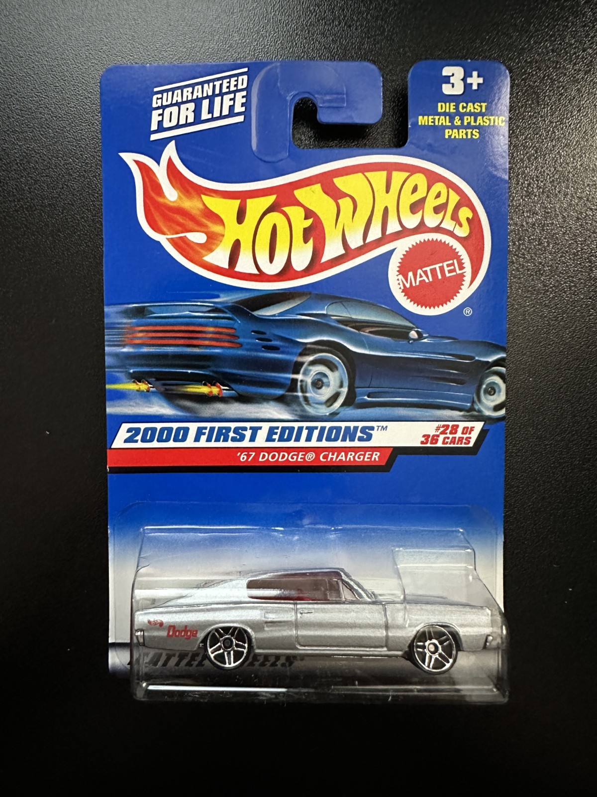 Hot Wheels #088 | '67 Dodge Charger (Grey) | 2000 First Editions