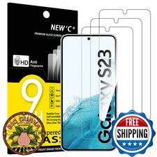 C 3 Pack Designed for Samsung Galaxy S23 Screen Protector Tempered Glass, Anti S