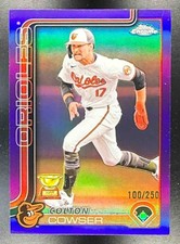Colton Cowser 2025 Topps Chrome Baseball #44 Purple Refractor /250 Orioles