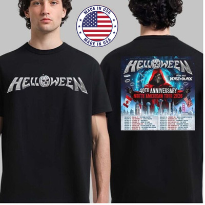 HELLOWEEN ハロウィン ジャパンツアー2026 限定Tシャツ　Lサイズ Helloween 40th Anniversary North American Tour 2026 T-shirt Unisex