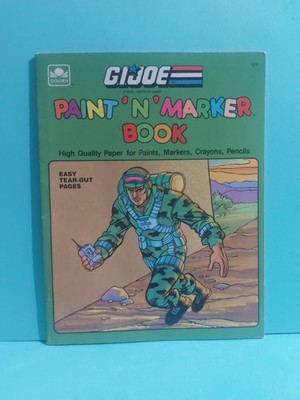 Vintage 1989 G.I. Joe American Hero Paint 'n' Marker Coloring Book Activity NOS 