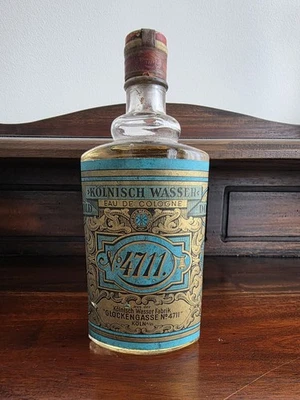 4711 Kölnisch Wasser Blau-Gold Vintage Bottle Original Seal Glockengasse Cologne - Bild 1 von 4
