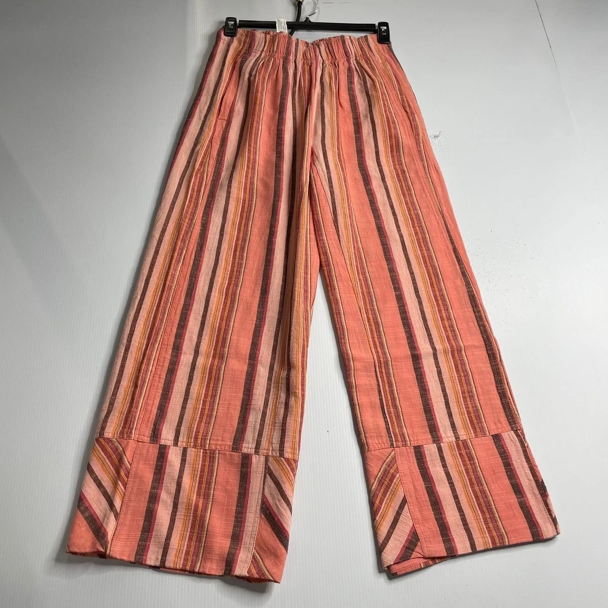 FREE PEOPLE Day's End Linen Striped Pull-On Pants Women's Size XS