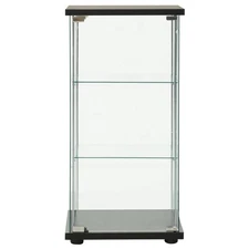 Storage Cabinet Bookshelf 4-Shelf Glass Display Cabinet Tempered Glass vidaXL