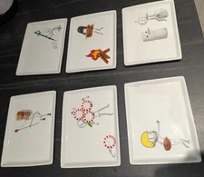 Crate & Barrel CB2 OLIVER White Appetizer Plate Lot Of 6