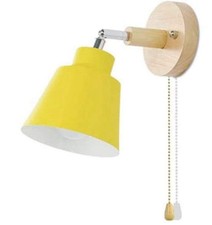 X2 Wall Light with Pull Cord Switch Modern Adjustable E27 Fitting  Bedroom Home
