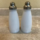 Vintage Milk Glass Salt and Pepper Shakers