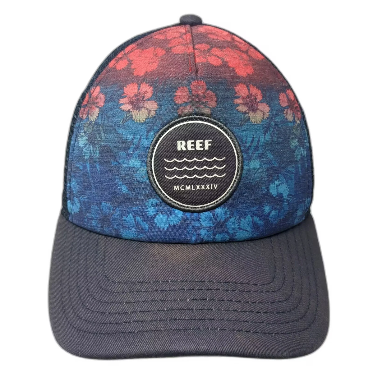 Vintage Reef Beach Freely Trucker Neon Flat-Brimmed Snap-Back Surfing Ocean 1990 90s Neon Surf Hats - Etsy main image 2