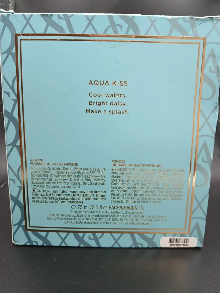 Victoria Secret Aqua Kiss Set de Regalo Fragancia Bruma y Fragancia Loción Foto 2 de 4
