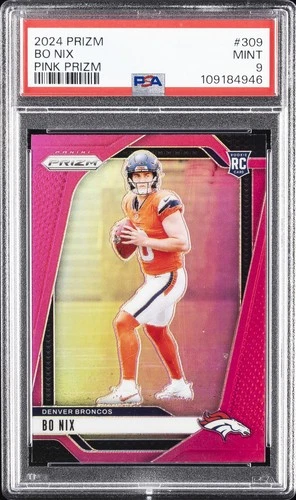 2024 PANINI PRIZM PINK PRIZM #309 BO NIX ROOKIE RC PSA 9