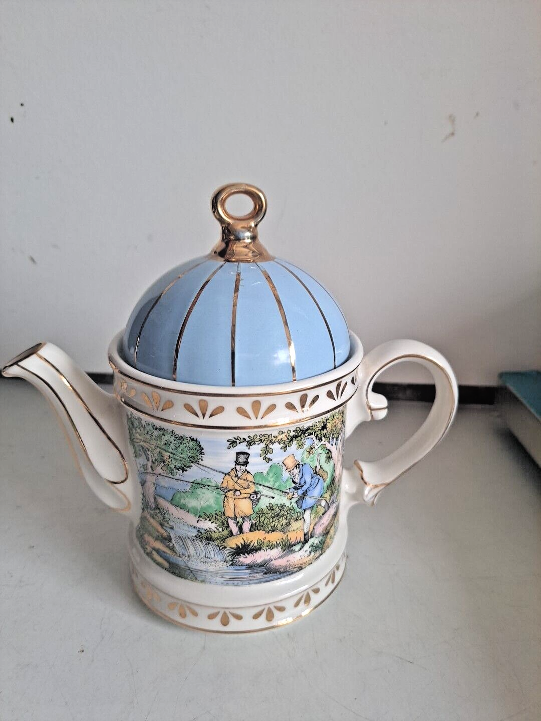 Sadler Teapot Fishing 'Sporting Scenes of the 18th Century' .Vintage eBay