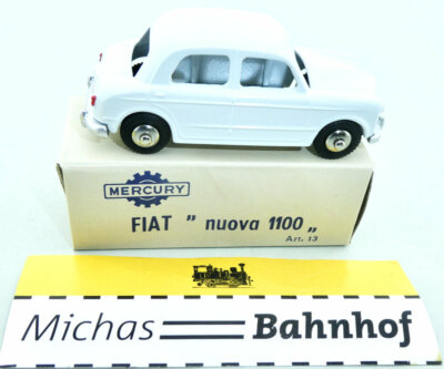Maquette Voiture Fiat Nueva 1100 Blanche - Échelle 1/48, Réédition Hachette Mercury, Neuve