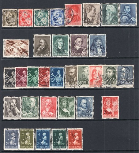 Netherlands 1934-1940 Charity Semi-Postal 9 Sets Used CV$56