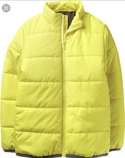 new boys jacket coat puffer Crazy8 Crazy 8 L 10-12 bright yellow lime