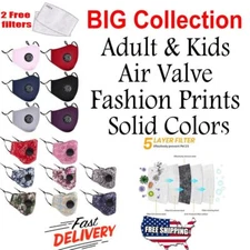 Reusable Cotton Mouth Cover Washable Cloth Face Mask 2 PM 2.5 Carbon Filters