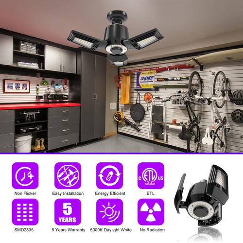 125Watt LED Deformable Garage Light Basement Workshop Home Use Super Bright Lamp - Picture 5 of 7