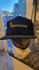 Vtg Browning Guns Corduroy Snapback Hat Navy
