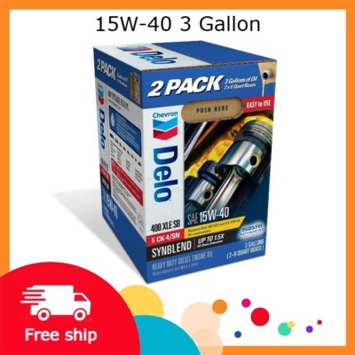DELO XLE SB Synthetic Blend Diesel Motor Oil SAE 15W-40 3 Gallon Smart Change