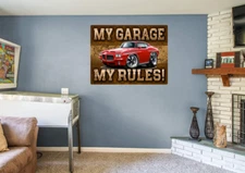 1971 GTO Judge My Garage My Rules Wall Art Graphic Sticker