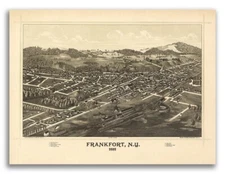 Frankfort New York 1887 Historic Panoramic Town Map - 24x32