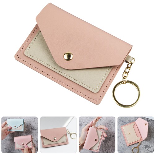 Candy Color Card Pack Keychain Holder Wallet for Women Man Student Coin Purses - Bild 2 von 12