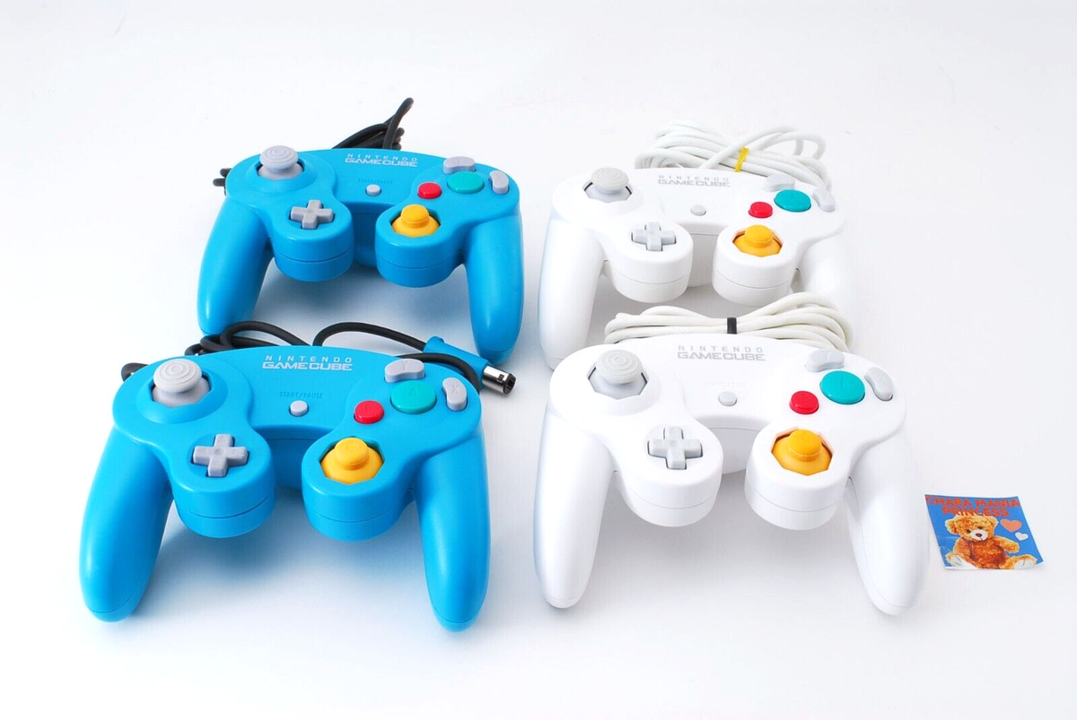 Nintendo GC セット Lot 4 Nintendo GameCube Controller White Emerald Blue 4set