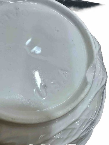 4 Kohlblatt irisierende Suppe Obst Dessert Salat Schüsseln Cal USA signiert Cottage - Bild 10 von 24