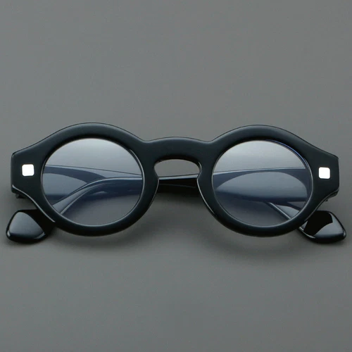 Acetate Round Retro Eyeglasses Men Women Clear Lens Fashion Glasses Frames New - Picture 11 of 19