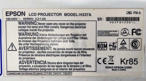 Epson H337A Home Cinema 8500UB 3LCD Projector - Picture 7 of 7