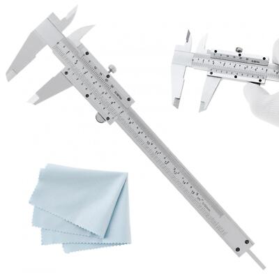 0-150mm/0-6'' Carbon Steel Metric & Imperial Double Scales Multi Vernier Caliper